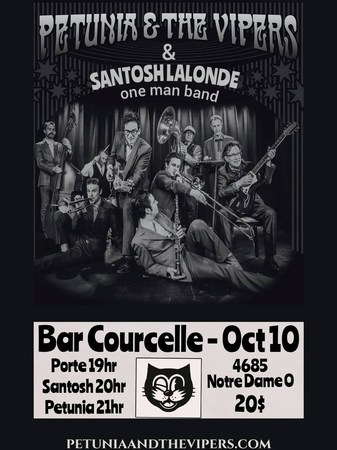 Affiche : Petunia & The Vipers + Santosh Lalonde
