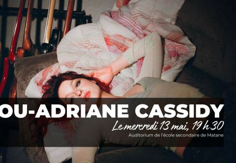 Poster: Lou-Adriane Cassidy, Triste animal, École secondaire de Matane, Wednesday, May 13