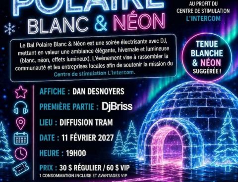 Poster: LE BAL POLAIRE BLANC & NÉON