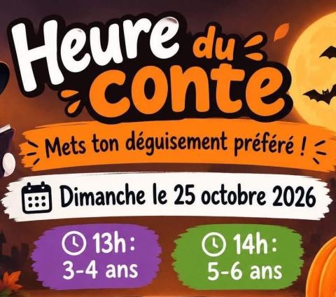 Affiche : Heure du conte d'Halloween !