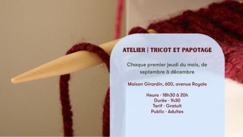 Poster: Tricot et papotage avec Éloïse