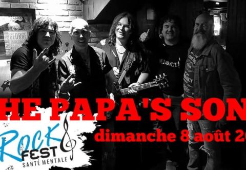 Poster: THE PAPA'S SONS au RFSM, Rock Fest pour la Santé Mentale (Parc Béram, patinoire Jacques Demers ), Sunday, August 8