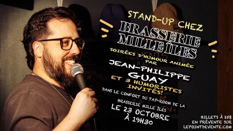 Poster: Stand-up chez Brasserie Mille Îles