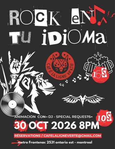 Poster: soirée rock en espagnol