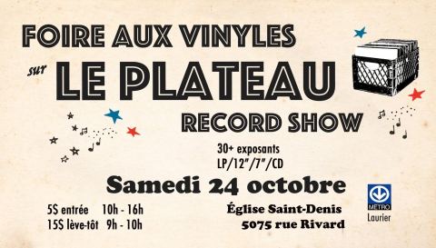 Poster: Foire aux vinyles sur le Plateau Record Show