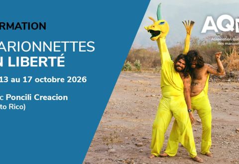 Poster: MARIONNETTES EN LIBERTÉ, La Fabrique de théâtre insolite (Les Sages Fous), Tuesday, October 13