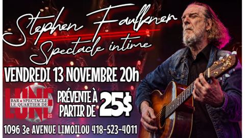 Poster: STEPHEN FAULKNER CONCERT INTIME AU QUARTIER DE LUNE