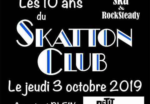 Affiche : Les 10 ans du Skatton Club, Petit Campus, jeudi 3 octobre