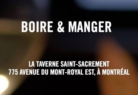 Poster: Soirée dégustation du nouveau menu, Taverne Saint-Sacrement, Tuesday, September 23