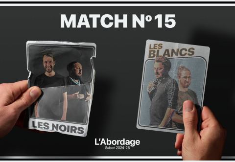 Poster: Match #15 de l'Abordage : Noirs et Blancs, Le Boq / Boquébière - Microbrasserie, Sunday, January 12