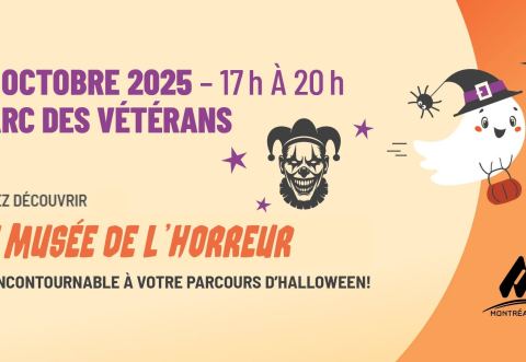 Poster: L'Halloween à Montréal-Est | Édition 2025, Parc des Vétérans, Friday, October 31