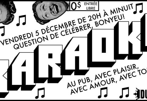 Poster: KARAOKÉ AU PUB! AVEC AMOUR!