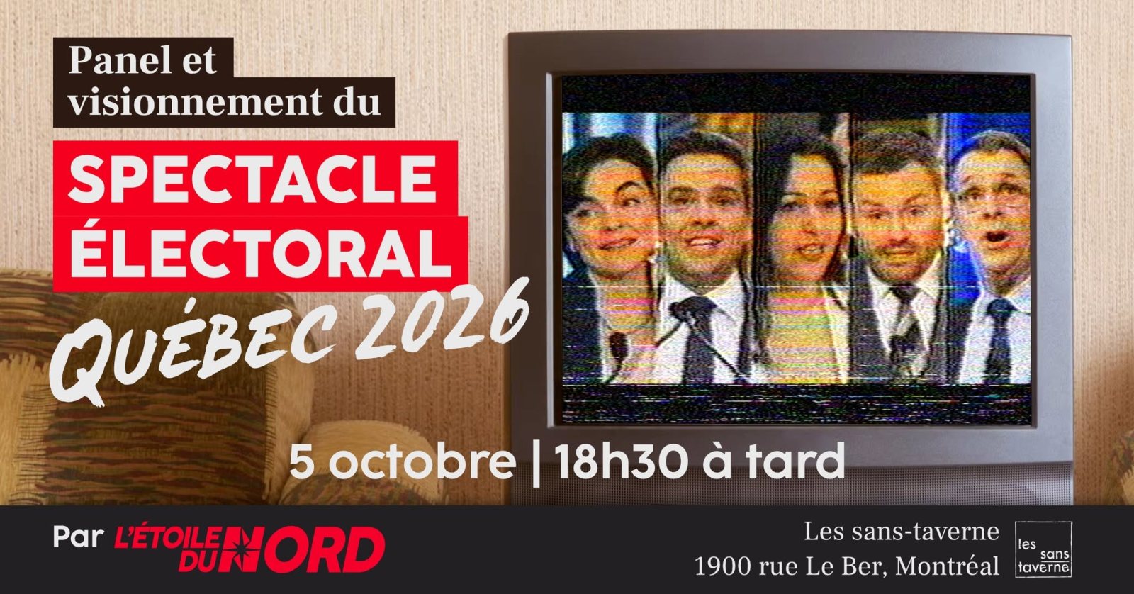 Soirée électorale aux sans-taverne x L'Étoile du Nord