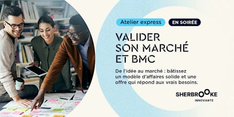 Poster: Atelier express de soir | Valider son marché et BMC, QG de l'entrepreneuriat Promutuel Assurance, Wednesday, November 11