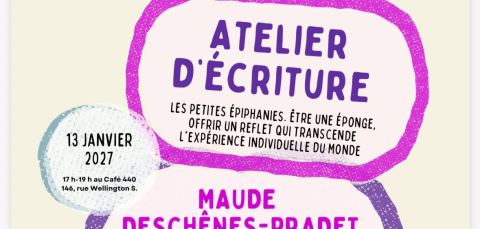 Poster: Atelier d'écriture du DALL : Les petites épiphanies