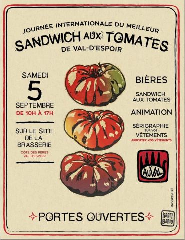 Poster: Journée internationale du meilleur sandwich aux tomates de Val-d'Espoir