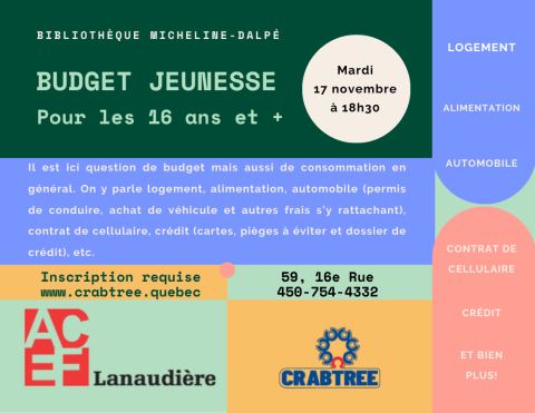 Poster: Atelier Budget jeunesse