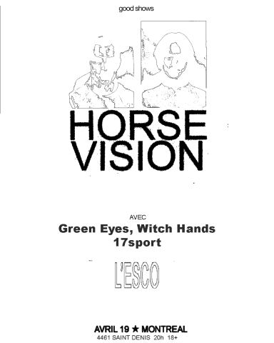 Poster: Horse Vision + Green Eyes, Witch Hands + 17sport