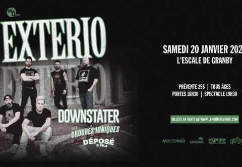 Poster: Exterio, Downstater, Les Ordures Ioniques et Déposé & Fils