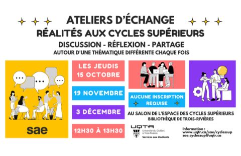 Poster: Ateliers d’échange sur les réalités aux cycles supérieurs
