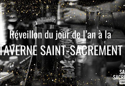 Poster: Réveillon du jour de l'an à la Taverne Saint-Sacrement, Taverne Saint-Sacrement, Tuesday, December 31