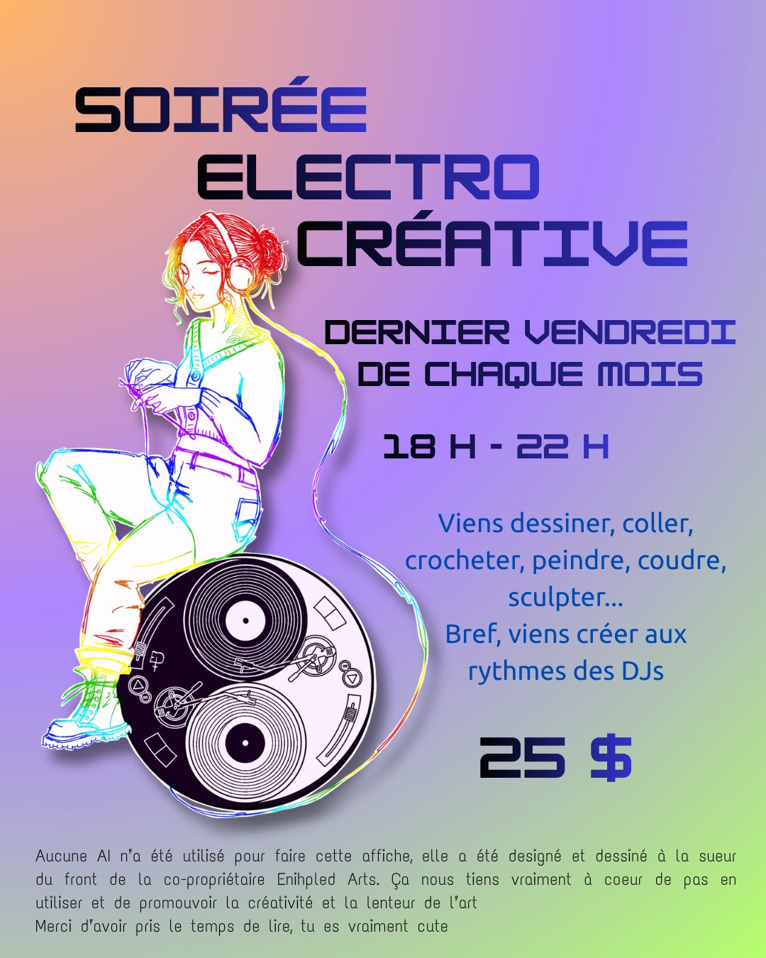 Affiche : Soirée Électro Créative — Halloween