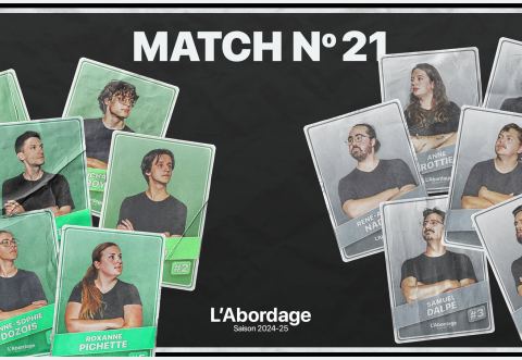 Poster: Match #21 de L'Abordage : Blancs et Verts, Le Boq / Boquébière - Microbrasserie, Sunday, March 2