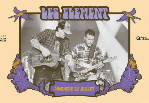 Poster: Les Element, L'Espace Esdras-Minville, Sunday, July 28